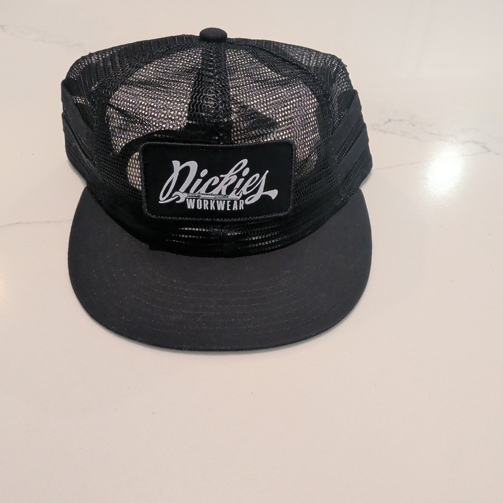 DICKIES BASEBALL HAT CAP Mens ONE SIZE Black Beige Work Outdoors SNAP BACK NWT
